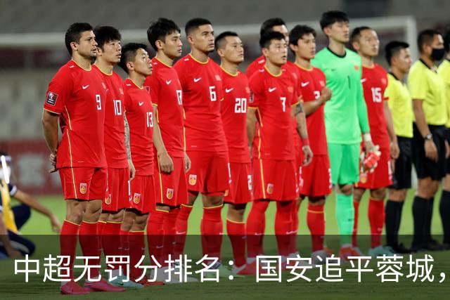 中超无罚分排名：国安追平蓉城，泰山差2分仍有望夺冠，英博升至第四